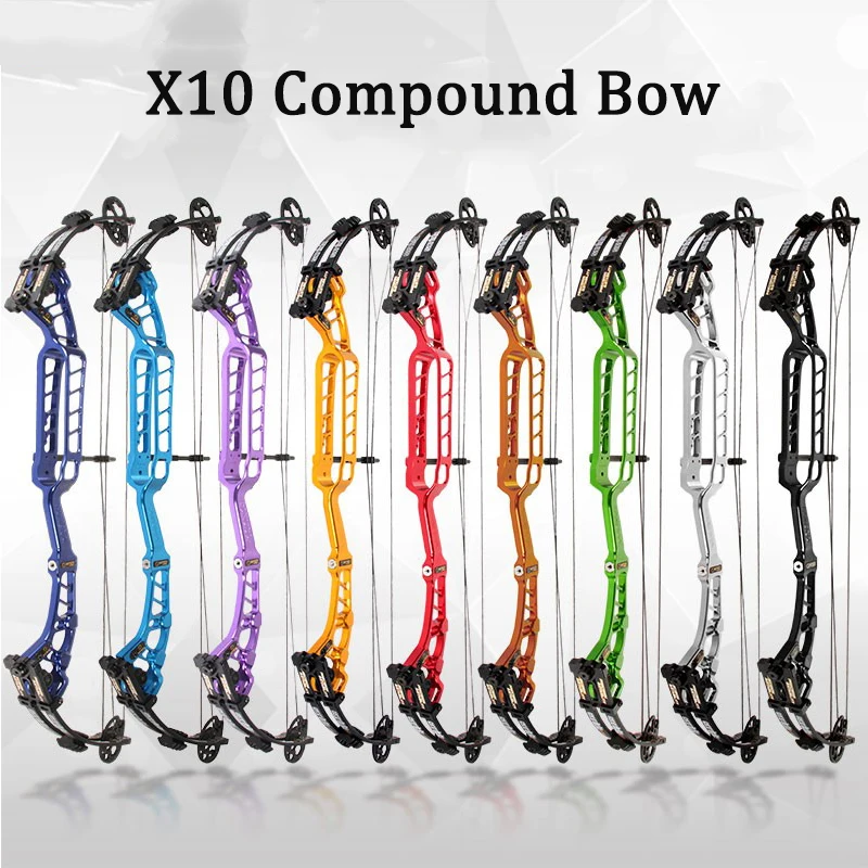 

1set Archery 40-50lbs Compound Bow X10 Aluminum Alloy Competition Bow Outdoor Sports Hunting Shooting Adjustable Pulley Bow