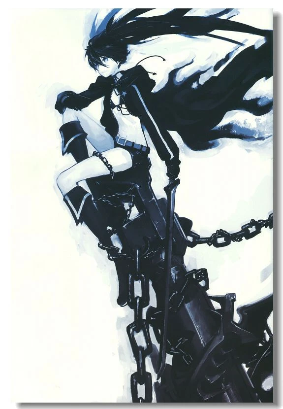 Free Ship Custom Canvas Poster Stylish Black Rock Shooter Bsrs Wallpaper Classic Japen Anime Wall Sticker Nice Gift Pn 666 Wall Stickers Aliexpress