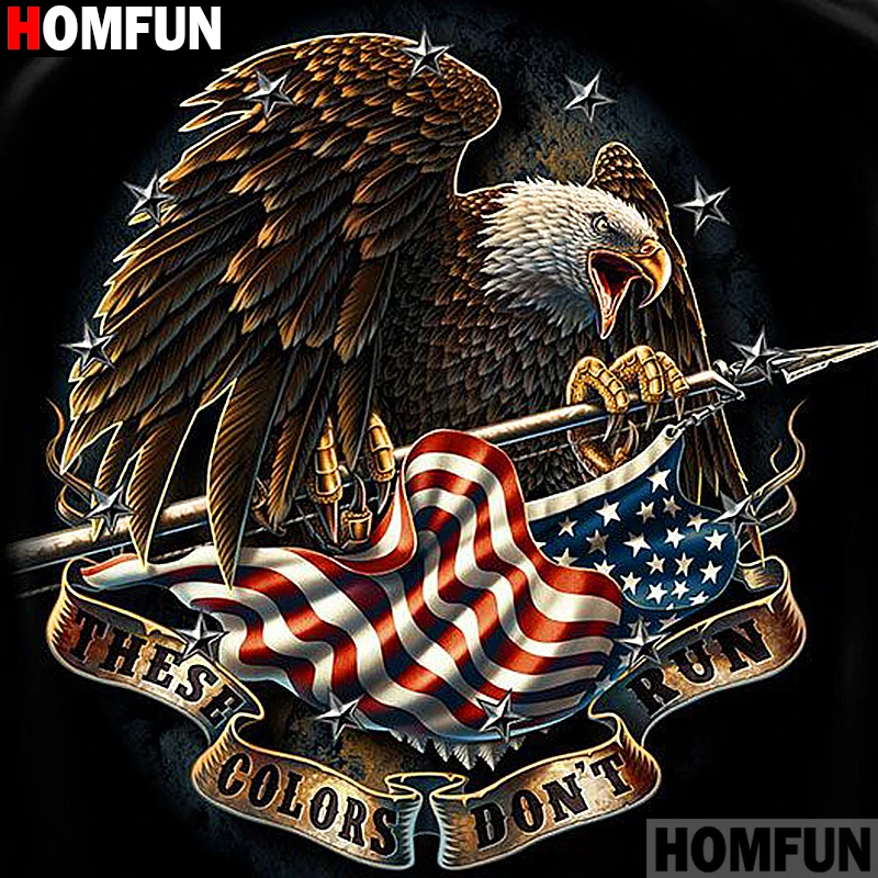 

HOMFUN Full Square/Round Drill 5D DIY Diamond Painting "eagle" Embroidery Cross Stitch 5D Home Decor A01824