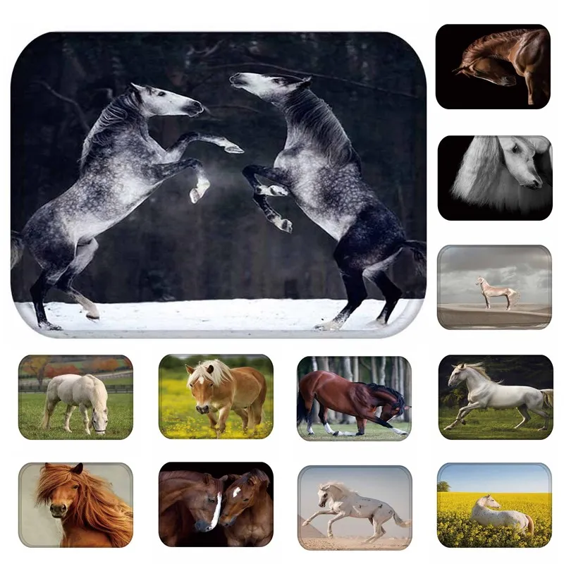 1pcs 40*60cm Horse Pattern Anti-Slip Suede Carpet Door mat doormat Outdoor Kitchen Living room Floor Mat Rug 48189 1pcs 40*60cm Horse Pattern Anti-Slip Suede Carpet Door mat doormat Outdoor Kitchen Living room Floor Mat Rug 48189
