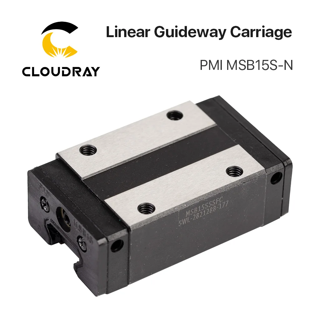  Taiwan PMI Linear Guideway Carriage Block MSB15S-N for CO2 Laser Engraving Cutting Machine