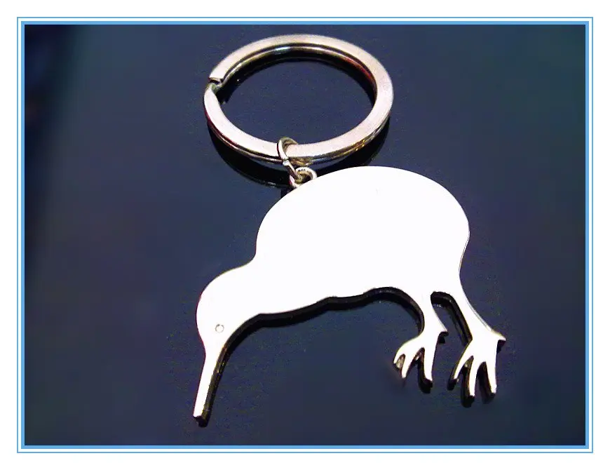 10pcs/ lot Metal Kiwi bird keychain key chain key ring,New zealand