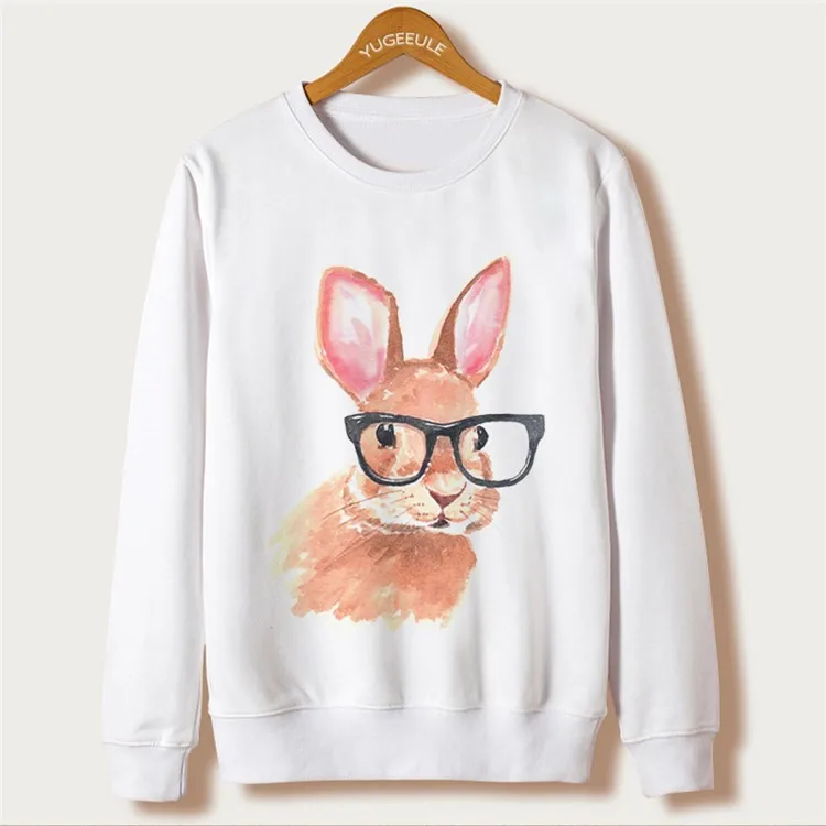 Animal Rabbit Print Sweatshirts Full Sleeve O-Neck White Kawaii Hoodies New Fashion Sweatshirts Autumn Harajuku Loose Pullovers 7 Animal Rabbit Print Sweatshirts Full Sleeve O-Neck White Kawaii Hoodies New Fashion Sweatshirts Autumn Harajuku Loose Pullovers 7