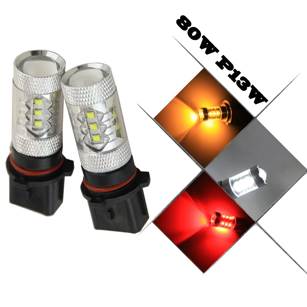 Ксенон 6000K белый P13W 12277 Cree чип 12V светодиодные лампы для 2011 2012 Chevrolet Camaro дневные
