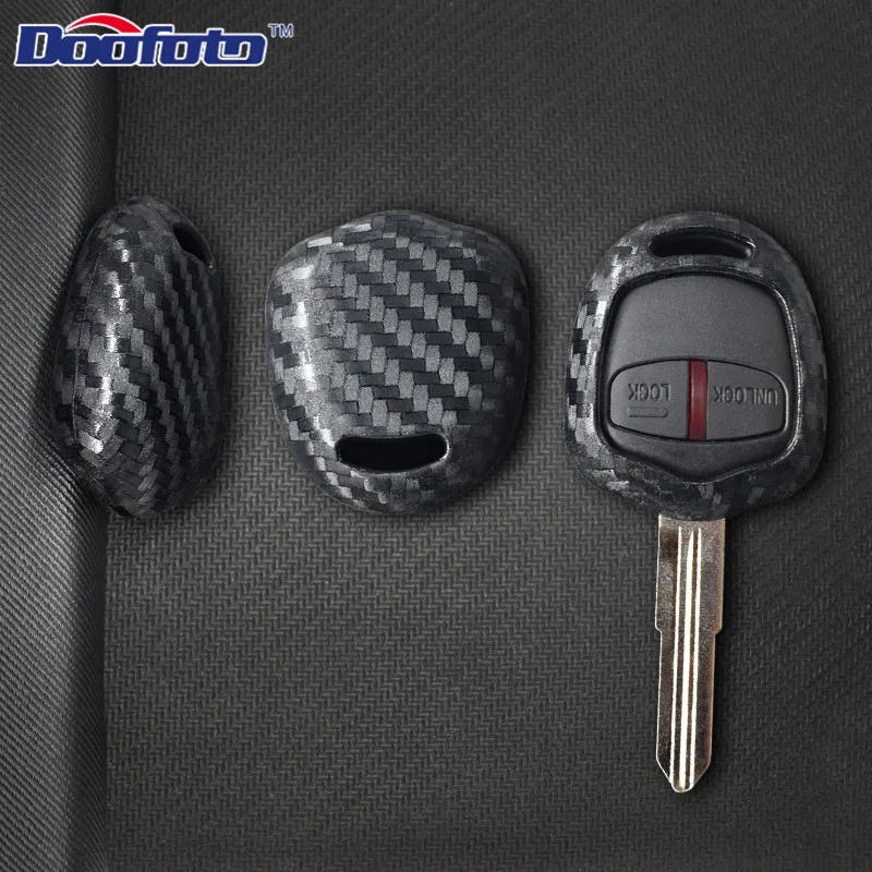 Car carbon fiber key cover for MITSUBISHI (5)