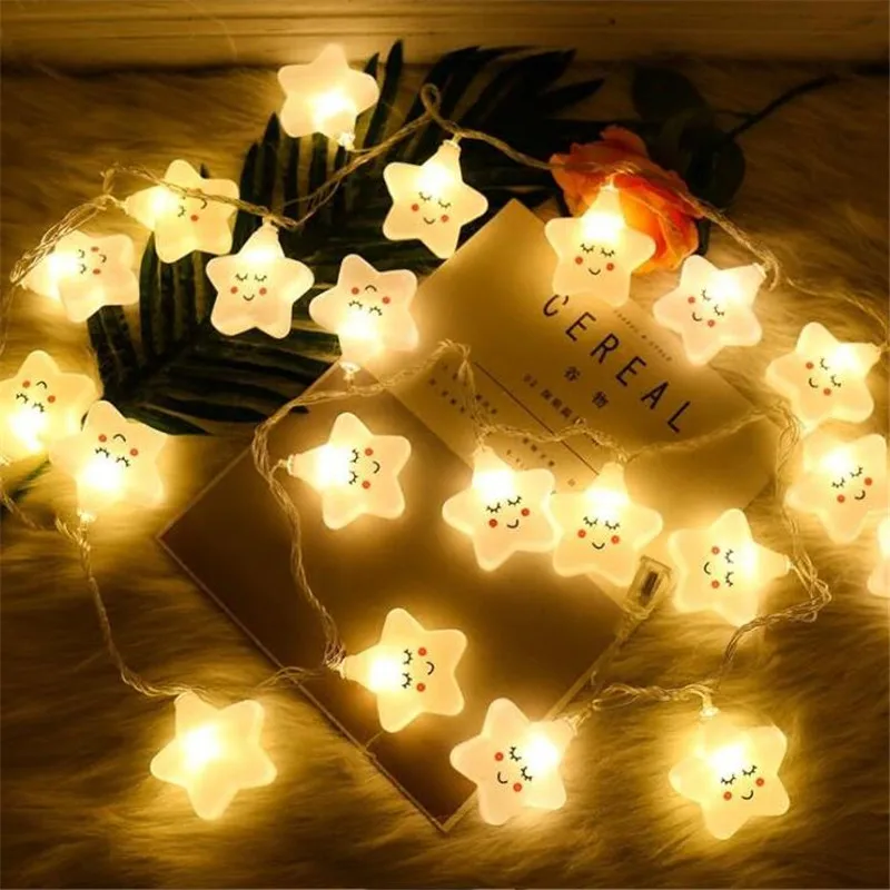 1.5M 10LED star lights string Copper Wire String lights Waterproof Christmas LED Holiday Home Party New Year Decoration