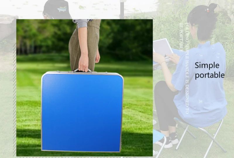 Multifunction Outdoor Foldable Table Lifted Simple Camping Dining Desk with Umbrella Hole Vacation Barbecue Table and Chair Set Multifunction Outdoor Foldable Table Lifted Simple Camping Dining Desk with Umbrella Hole Vacation Barbecue Table and Chair Set