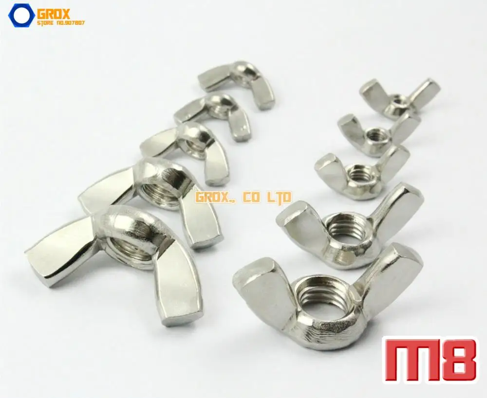 

20 штук M8 316 нержавеющая сталь метрическая резьба крыла гайка бабочка гайка