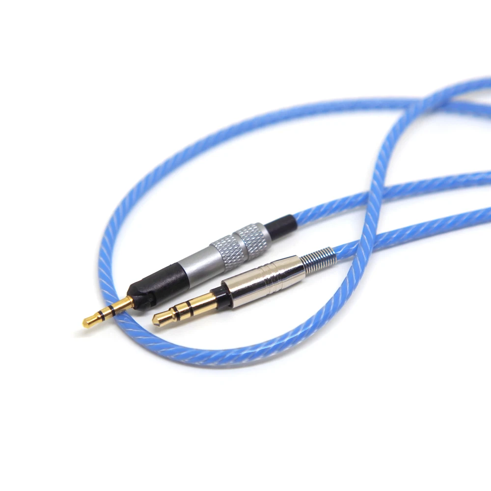 New Headphone Replacement Cable for Sennheiser HD598 HD558 HD518 HD 598 Headset 3 5mm to 2 5mm Stereo Bass Audio Cables with mic