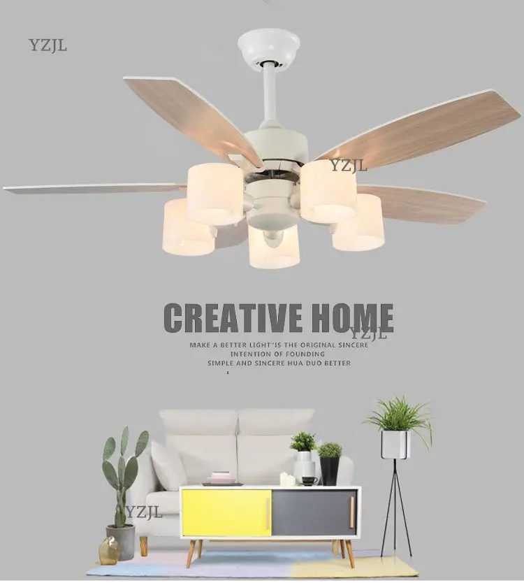 

Japanese ceiling chandelier fan lamp simple fashion modern chandelier lights living room restaurant white ceiling chandelier fan