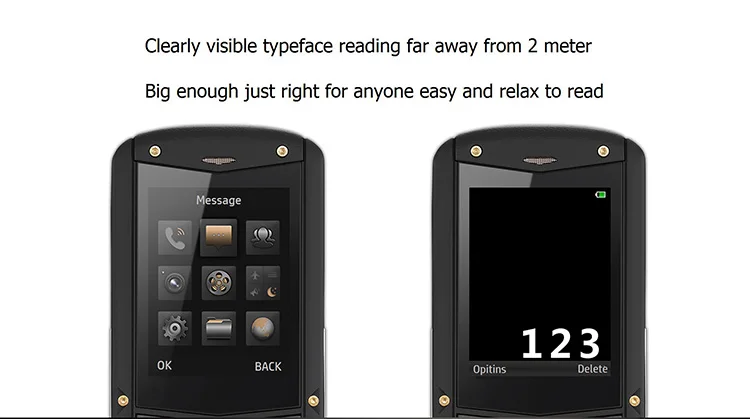 Stock in Europe AGM M2 Spreadtrum SC6531DA 2.4 Inch Screen Bluetooth IP68 Waterproof Dustproof Dropproof Dual SIM 2G Mobile Bar Phone