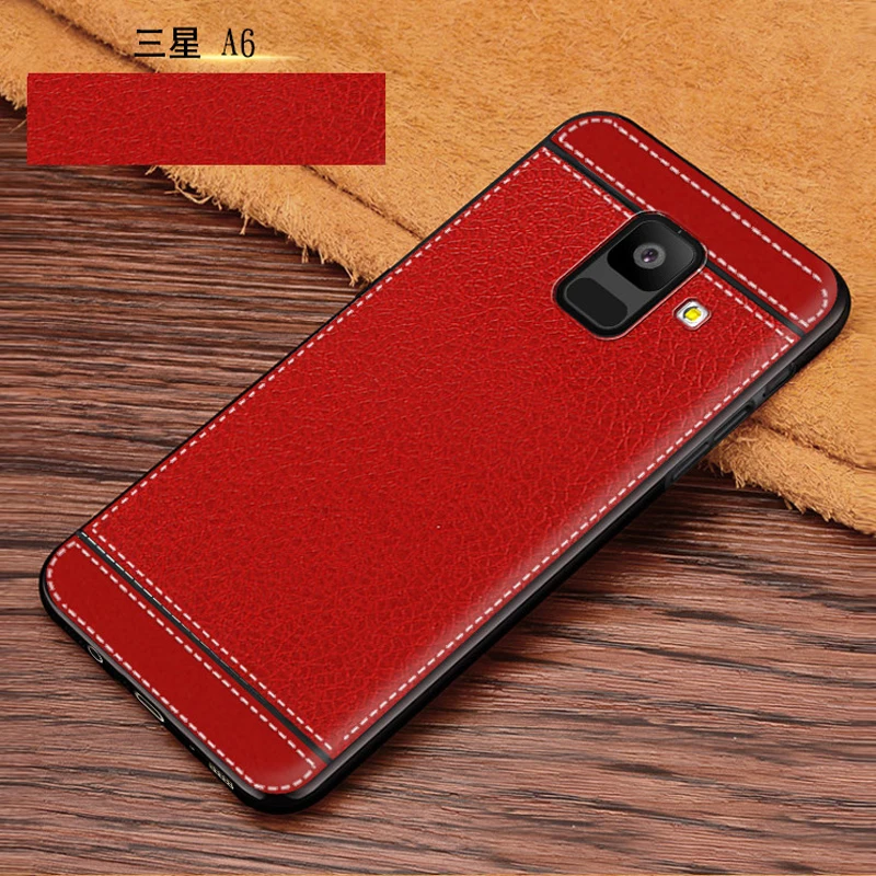 For Samsung Galaxy A6 2018 Case,Silicon Full Leather pattern Soft TPU Back Cover for Samsung Galaxy A6 plus 2018 Phone bags (9)