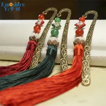 Китайский Стиль подарок по оптовой цене, дизайн Особенности подарок древних Rhyme перегородочная эмаль, бронза металлическая Закладка закладки Подарки M130