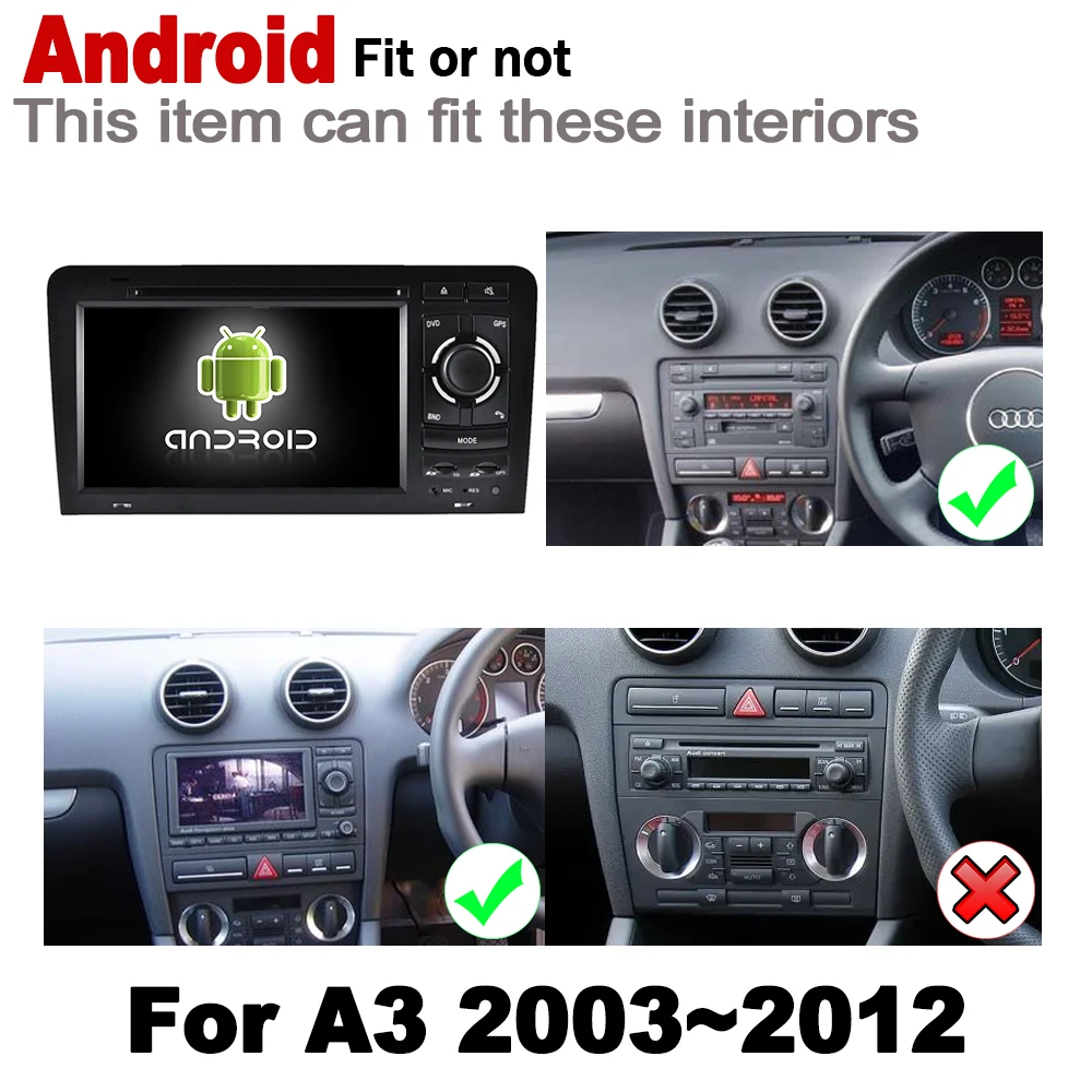Top 7" HD IPS DSP Stereo Android 8.0 up Car DVD GPS Navi Map For Audi A3 8P S3 2003~2012 MMI multimedia player radio WiFi System 1 Top 7" HD IPS DSP Stereo Android 8.0 up Car DVD GPS Navi Map For Audi A3 8P S3 2003~2012 MMI multimedia player radio WiFi System 1
