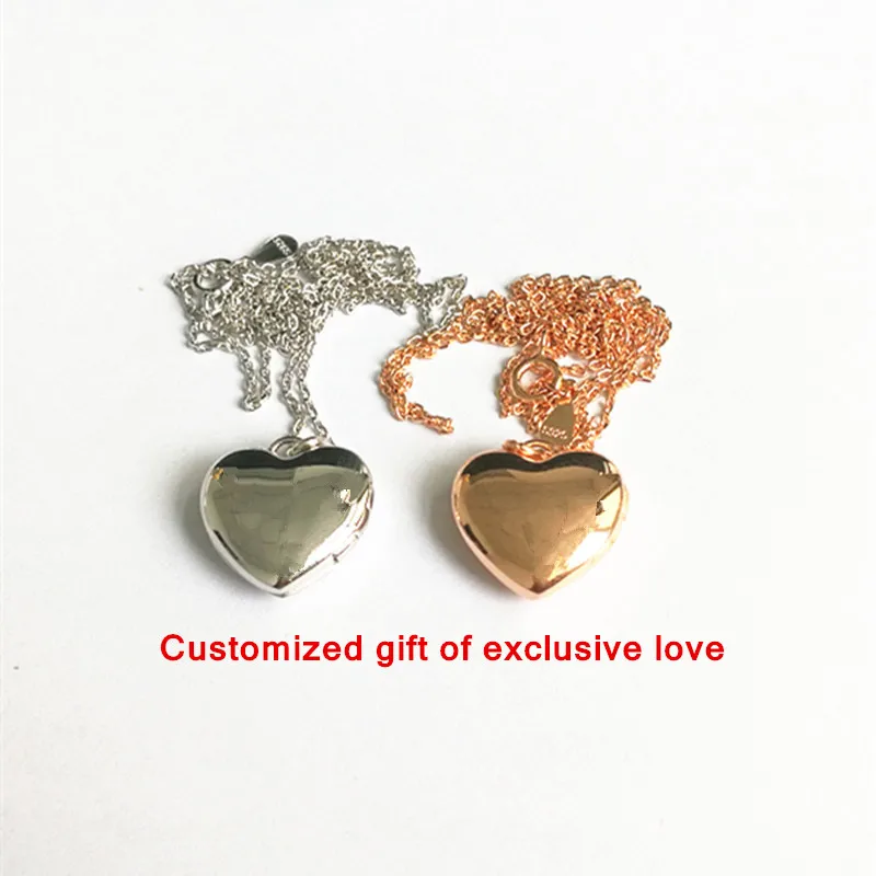 

VOJEFEN My Heart 925 Sterling Silver Heart Locket Pendant Necklace Professional Customized Logo, Mold Custom Jewelry Factory