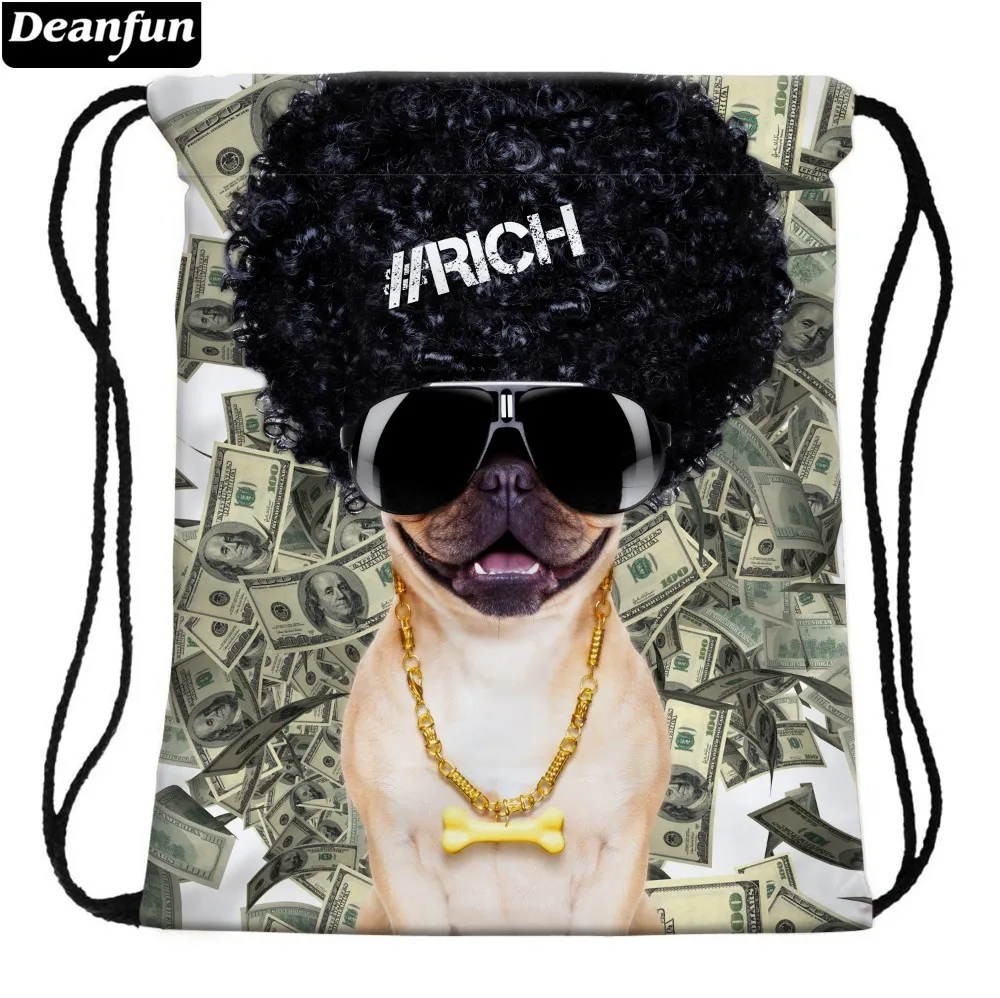 

Deanfun 3D Printed School Bag Funny Dog Pattern Women Multifunction Drawstring Bags 33356 #