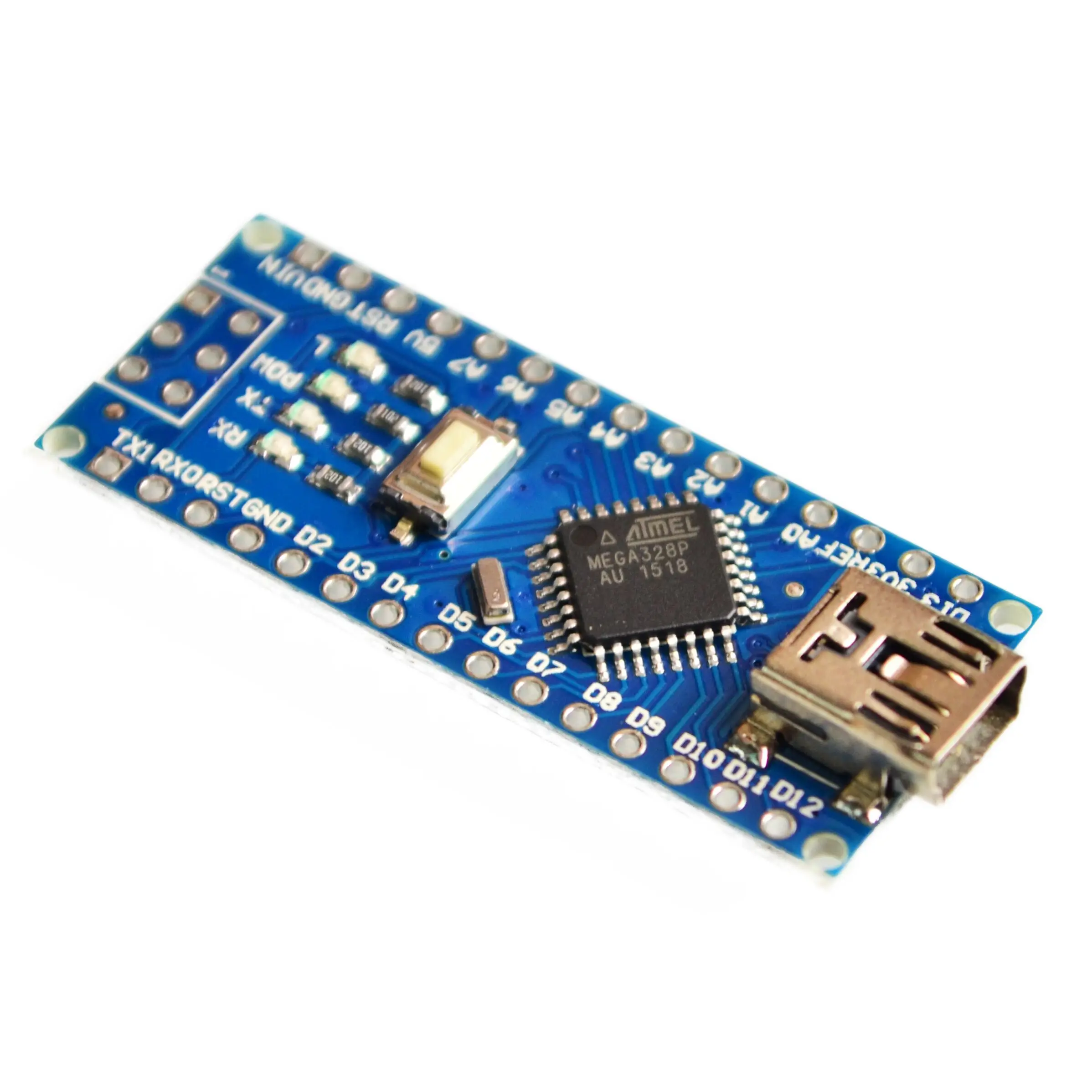 10 шт./лот MINI USB Nano V3.0 ATmega328P CH340G 5 в 16 м плата микроконтроллера для arduino NANO 328P NANO 3,0