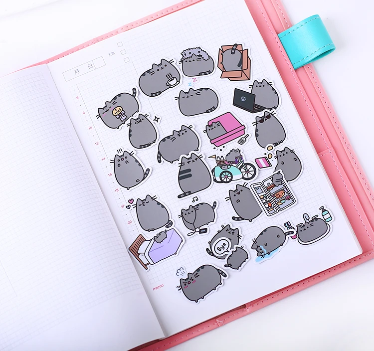 45Pcs/box lovely fat cat stickers scrapbooking diary DIY notebook decor-QY 45Pcs/box lovely fat cat stickers scrapbooking diary DIY notebook decor-QY