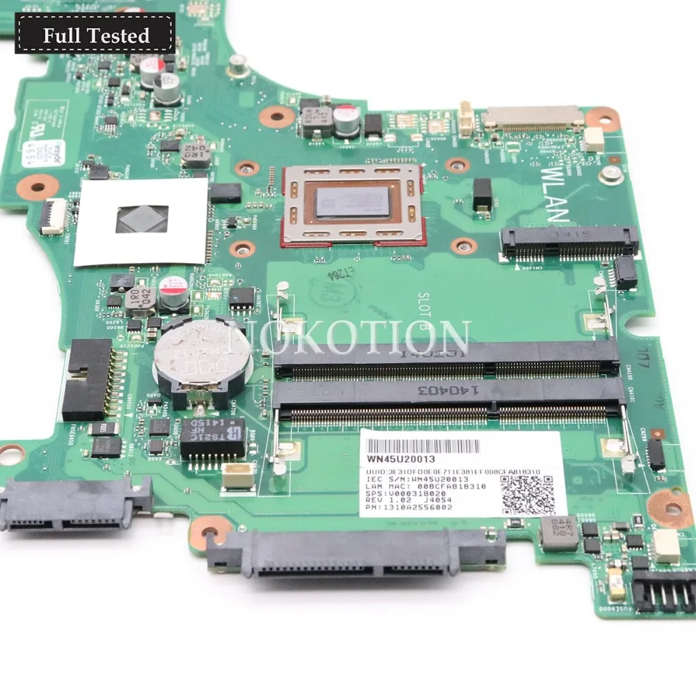 NOKOTION 1310A2556002 V000318020 الرئيسي مجلس لتوشيبا S50 اللوحة المحمول A6-5345M CPU DDR3L اختبار كامل