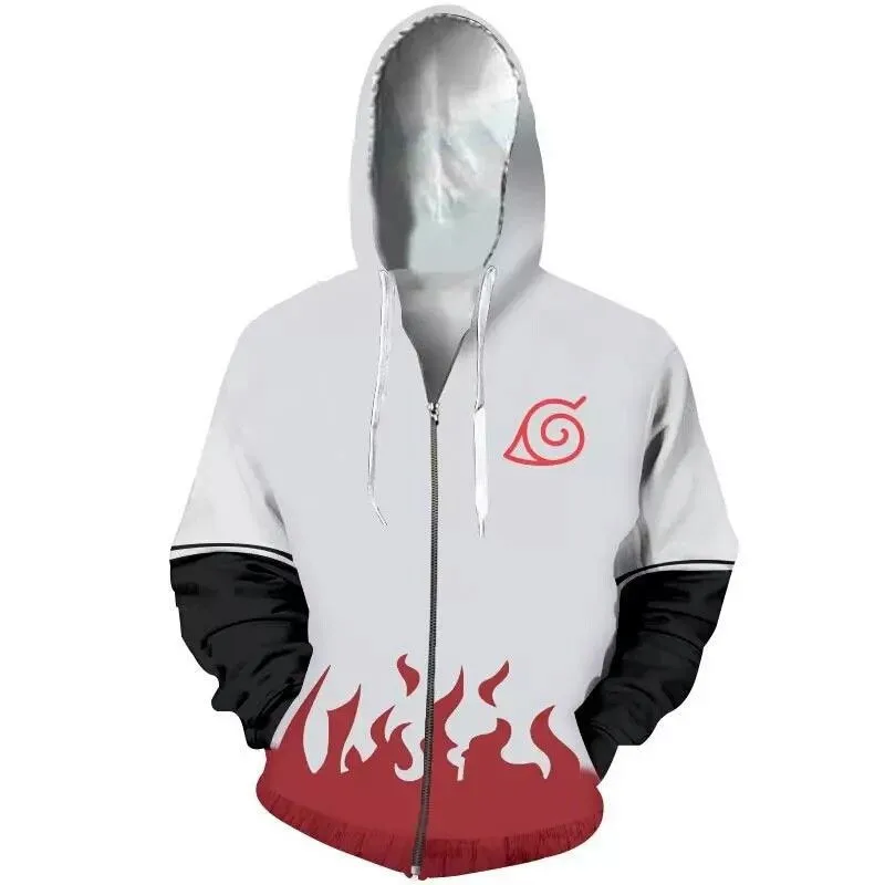 

Sasuke Naruto Anime 3D Zipper Hoodies Men Streetwear Hip Hop Warm Hooded Sweatshirts Men Casual Hoodies 3D Printed for Kids Boy