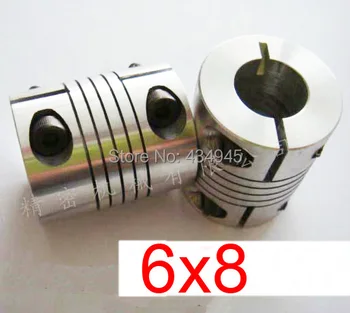 

6x8 6mm 8mm Spiral type coupling,Clamping coupler,Clamp shaft coupling CNC Motor rod Screw thread Winding coupling D20 L25