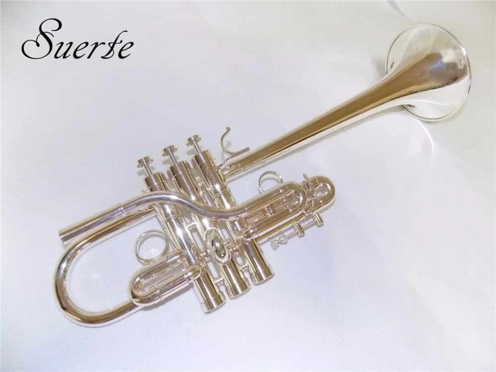 Музыкальные инструменты труба Eb/D ключ монельные клапаны посеребренные trompit 120 мм колокольчик с мундштуком и футляром