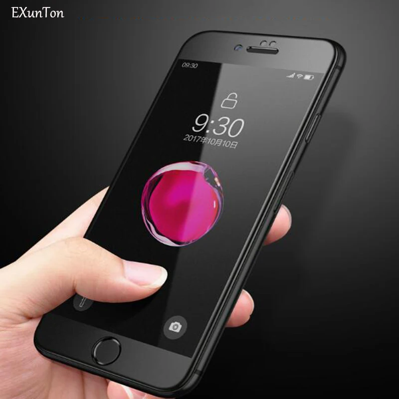 

EXUNTON 2.5D Matte Tempered Glass Anti Figerprints Screen Protector Protective Film For Apple iPhone XS Max XR X 7 8 Plus 6 6S