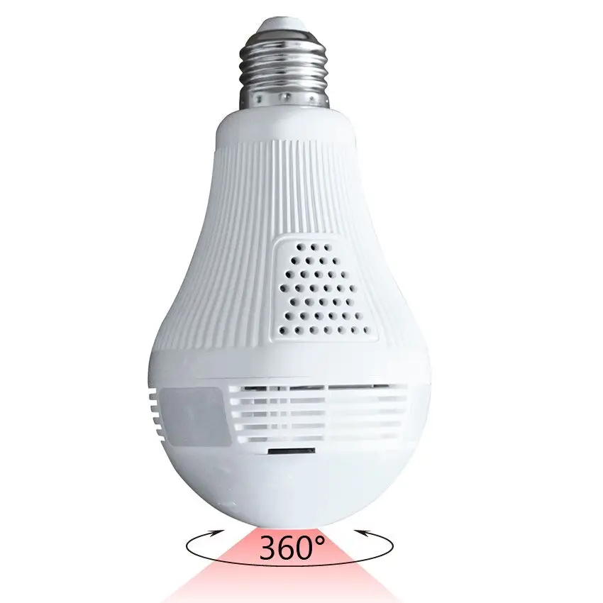 

1.3MP Bulb Light Wireless IP Camera HD wifi Bulb Panoramic 3D VR camera Bulb Wi-fi CCTV FishEye Home Security Camera