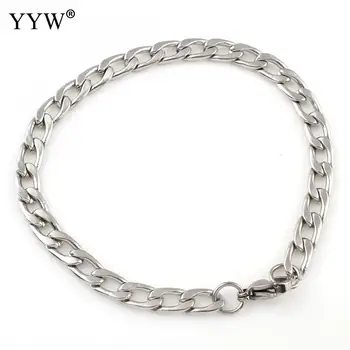 

Stainless Steel Jewelry Bracelet Unisex & twist oval chain original color Sold Per Approx 7.5 Inch Strand