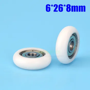 

10pcs 6*26*8mm R type POM, cam spherical roller, bearing pulley, European standard aluminum profile wheel