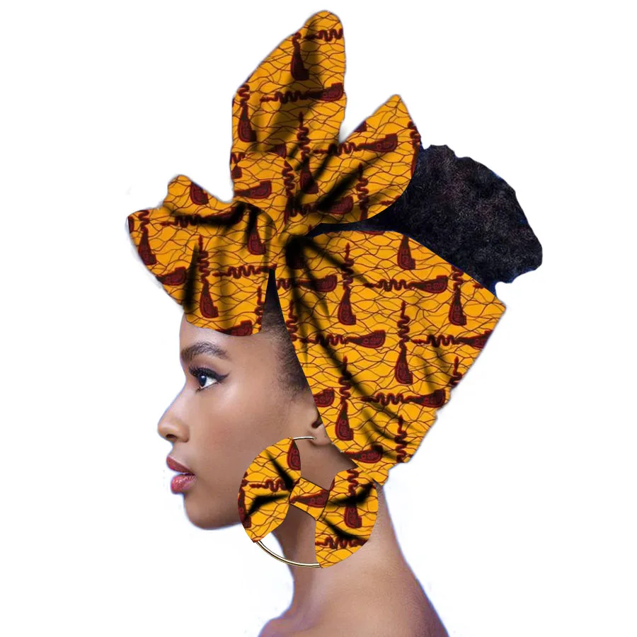 Африканский тюрбан Нигерии headtie Африканский тюрбаны для женщин в африканском стиле тюрбан модный платок из вощенной ткани из хлопка хорошего качества