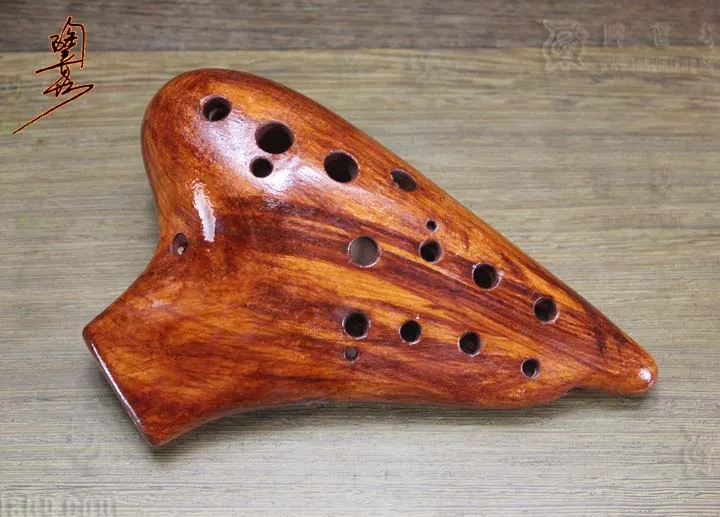 Professional 16 Holes Alto C Ocarina Double Pipe Musical Instrument Flauta Bass Flutein Ocarina