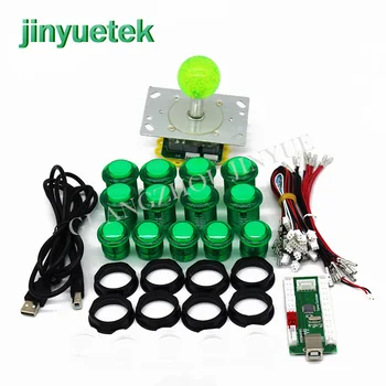 

New arrival arcade kit 8 way pandora americano raspberry botones kit arcade 2 player led diy button set response speed faster