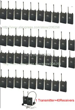 

Takstar UHF-938/ UHF 938 UHF frequency Wireless Tour Guide System 50m Operating Range 1 Transmitter+40Receivers for Tour guiding