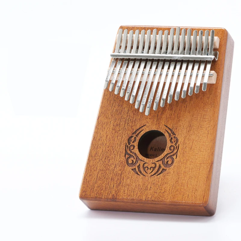 Protable Piano 17 Keys Kalimba Thumb Piano Made By Single Board High-Quality Wood Mahogany Body Musical Instrument