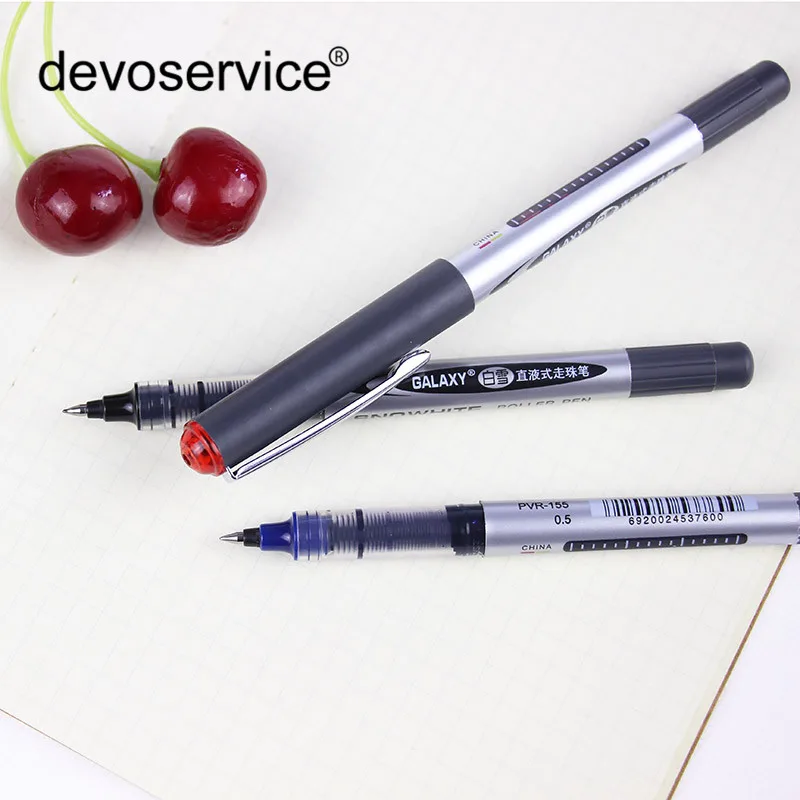 

5PCS Fashion Straight liquid Ball Pens Novelty Ballpoint Pen Business Office Supplies School Office Student Writing Supplies