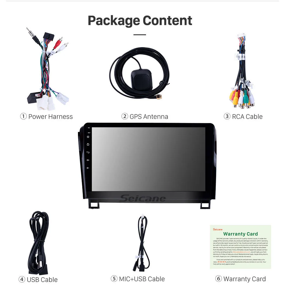Clearance Seicane 8-CORE RAM 4GB Android 9.0 IPS 10.1 inch For Toyota Sequoia 2006-2014 Car GPS Navigation Radio Stereo Head Unit Player 16