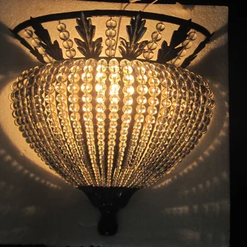 

American living room Wall Lamps semicircle background wall aisle stairs Jane manual crystal lamp LU729330