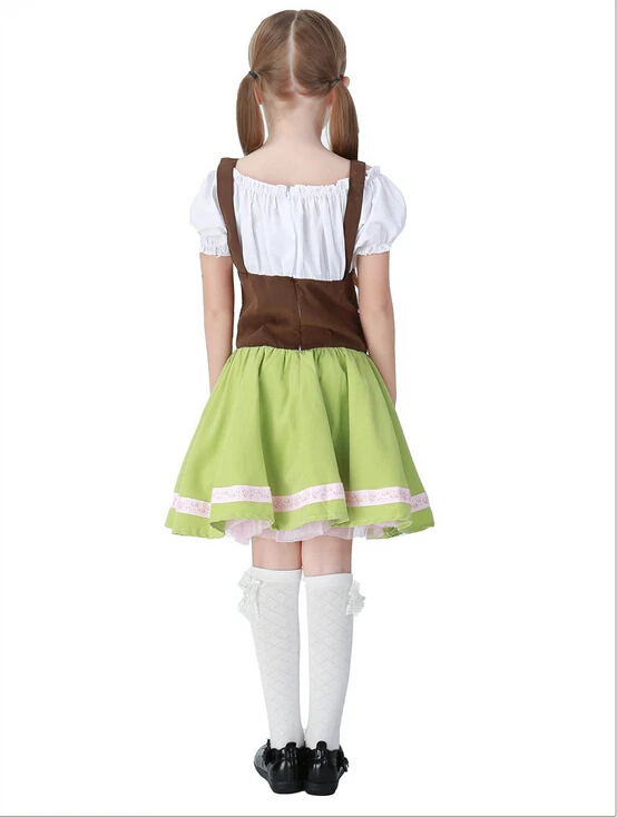 ; детское пиво oktoberfest костюм нарядное платье Heidi Пособия по немецкому языку Детский костюм разносчицы пива баварском платье с узким лифом и широкой юбкой