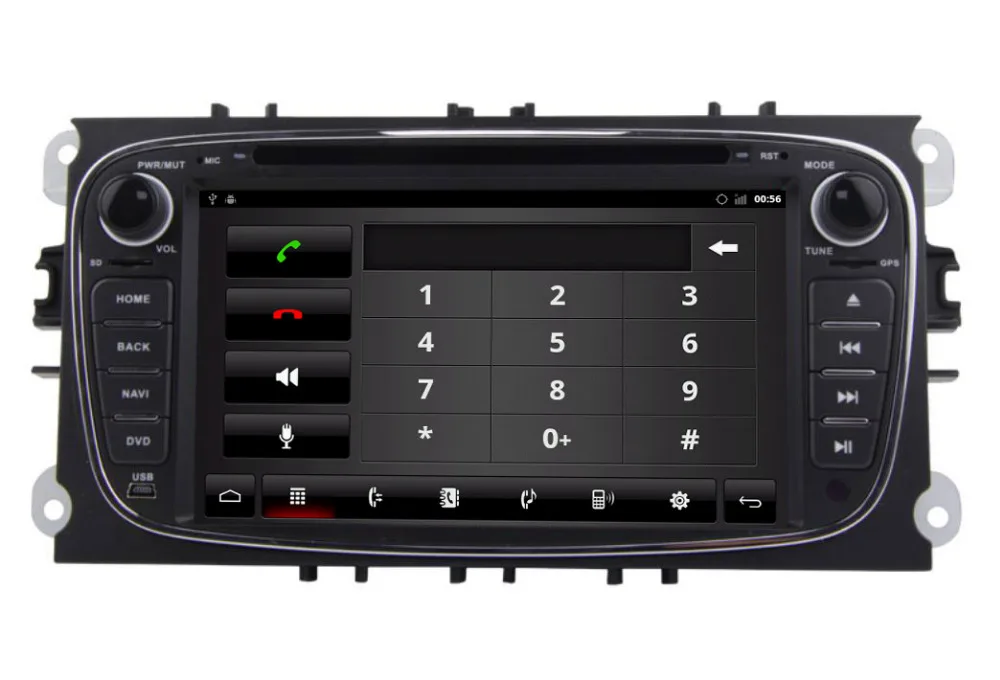 Cheap Android 7.1 Quad core 2 din Car DVD GPS For Ford Mondeo Focus S-max C-max Car Radio Navigation System support 3G DVR OBD 7