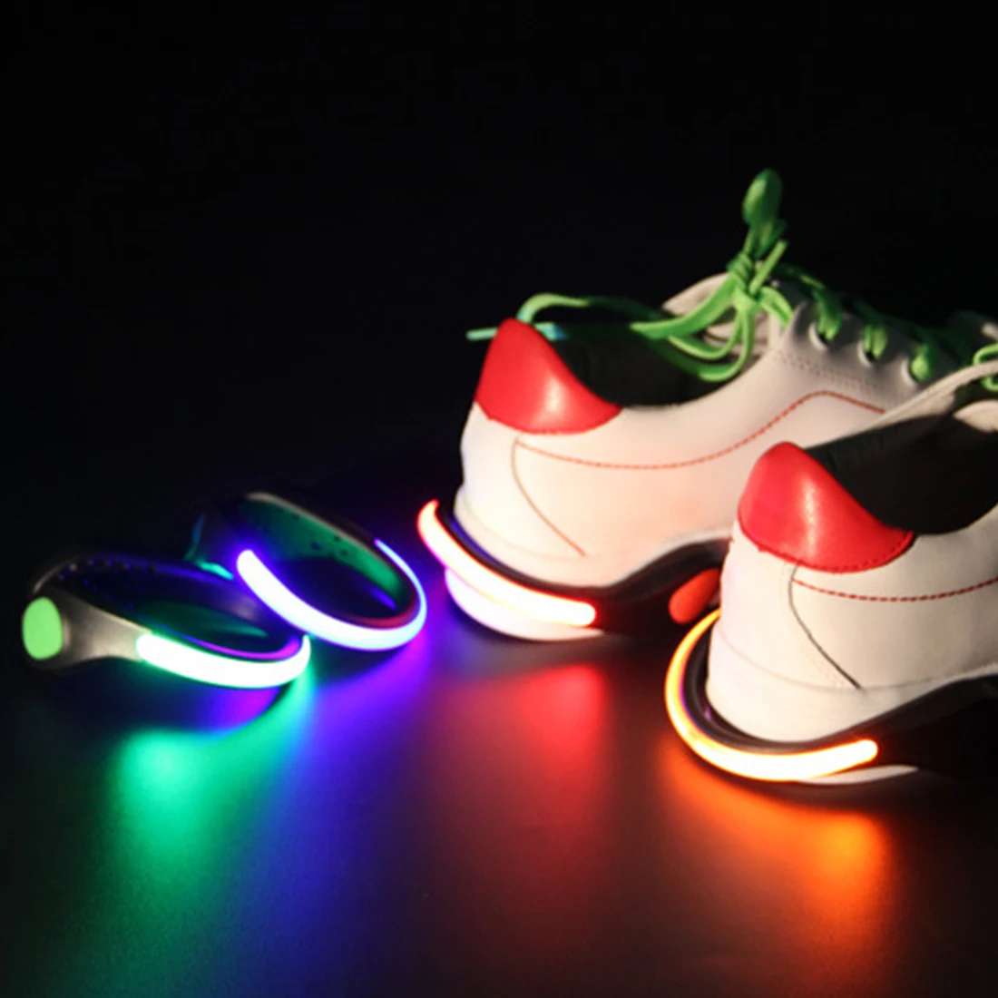 Светодиодный светящиеся обуви клип свет полезный открытый инструмент ночь безопасности Предупреждение светодиодный яркий свет вспышки