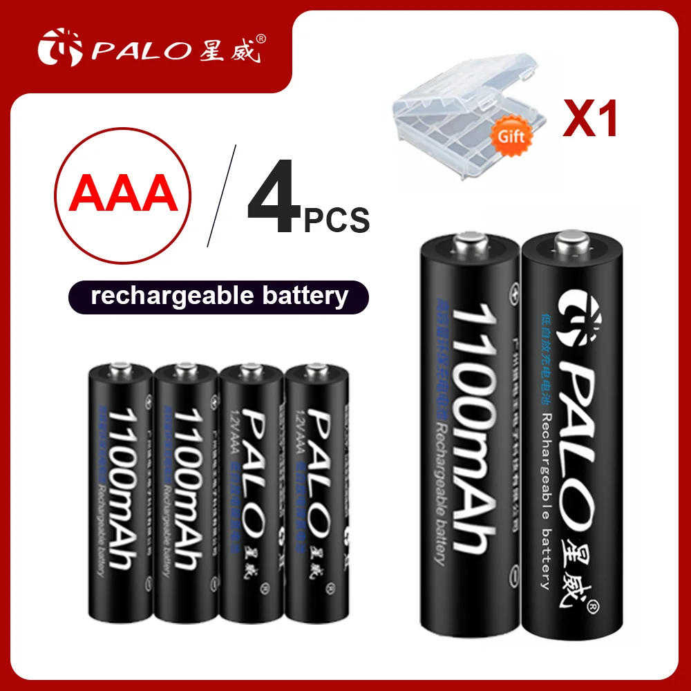 4Pcs Aaa Pre-Carica Ni-Mh Aaa 1.2V 1100Mah Batteria Ricaricabile 3A Batteria Batterie Per Auto Giocattolo