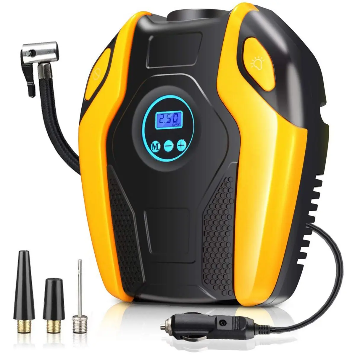

Car Air compressor Pump Tire Inflator 12V DC Portable Auto Tire pump with Digital Display up to 150PSI for Car Bicycle