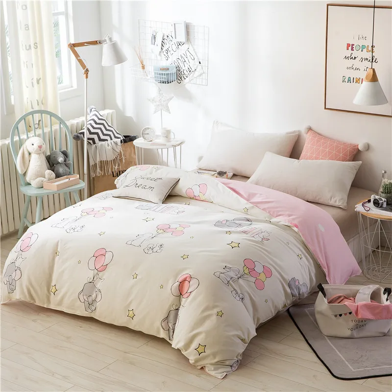 

Cute Cartoon Balloon Pattern Bedding 1Pcs Duvet Cover Comforter/Quilt/Blanket Case 100% Cotton With Zipper Double Single 4 Size