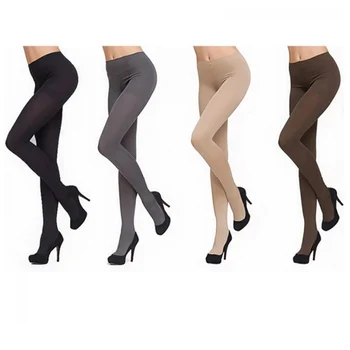 

LNRRABC Tights Winter Thick Footed Fashion Opaque Velvet Stockings Warm 120D Anti-hook Wire Solid Color Women Stockings
