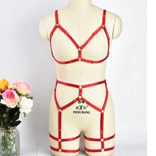 Сексуальный лямочный предохранительный пояс Экзотическая одежда подвязка Пояс Готический бондаж женский боди