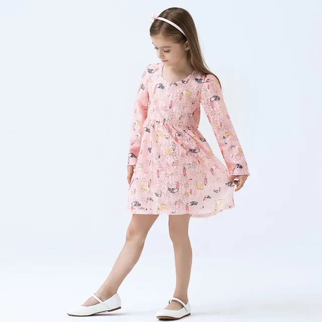 Fashion Boutique Cothes Pastel Flower Lace Dress Sweet Fashion Boutique Cothes Pastel Flower Lace Dress Sweet Delicate Vintage Pink For