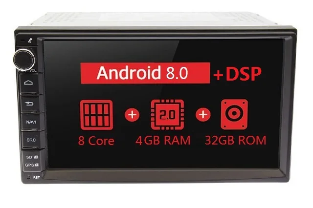 MARUBOX 7A707,Универсальная автомагнитола 2 DIN,Универсальное головное устройство 2 din,автомобильный мультимедийный плеер, Android 7.1,Android 8.1,1024*600 HD " ips, gps, Wi-Fi, навигация - Цвет: 4G 32GB 8 Core DSP