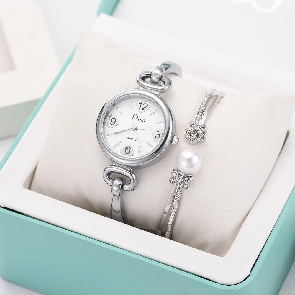 

Light Luxury Lady Temperament Watch Bracelet Set Chain Watch Birthday Gift Wrist Watch Women Clock reloj