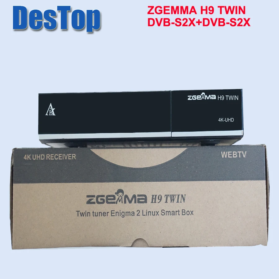 ZGEMMA H9 Твин 4K UHD приемник с 2* DVB-S2X многопотоковым тюнером с 2* CI+ и внутренним Wifi 8 ГБ EMMC FLASH/1 ГБ DDR3 памяти